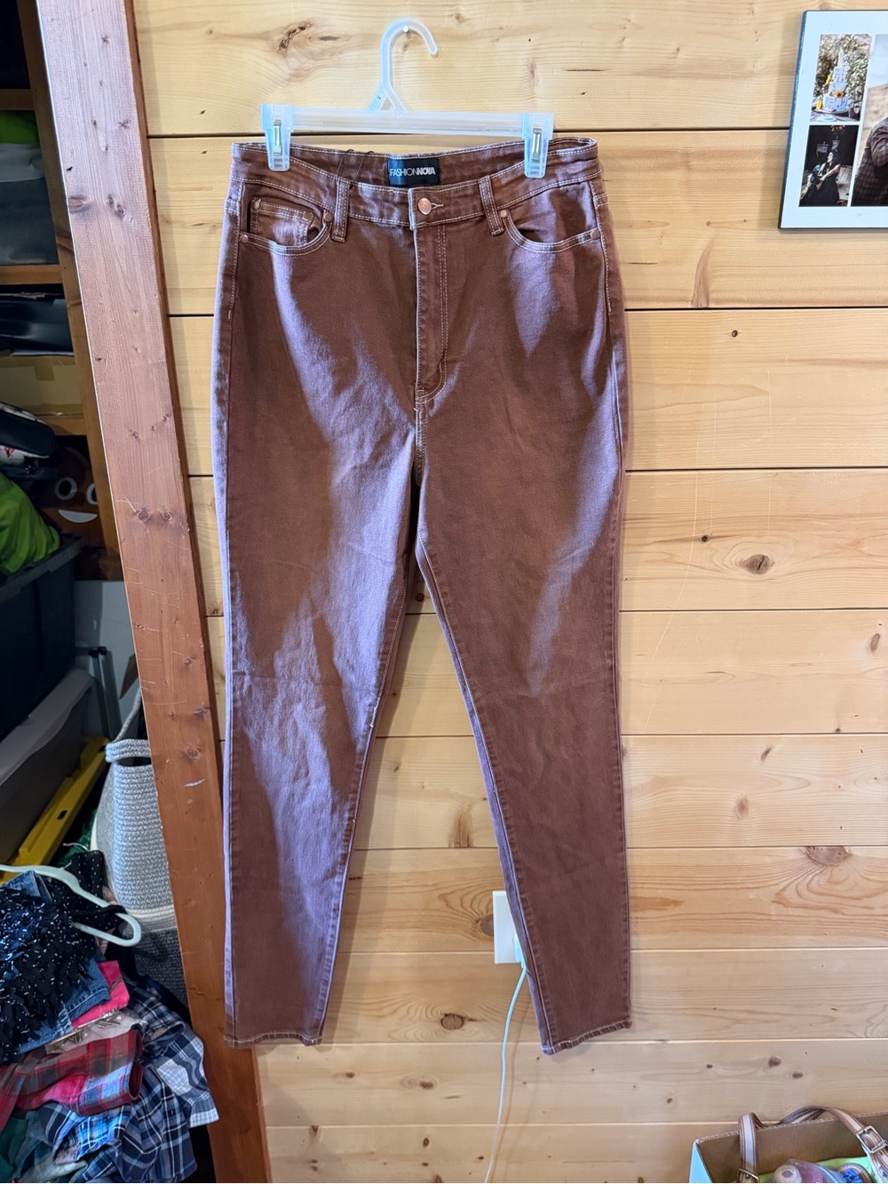 Fashion Nova High-Rise Brown Jeans